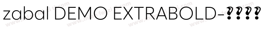 zabal DEMO EXTRABOLD字体转换